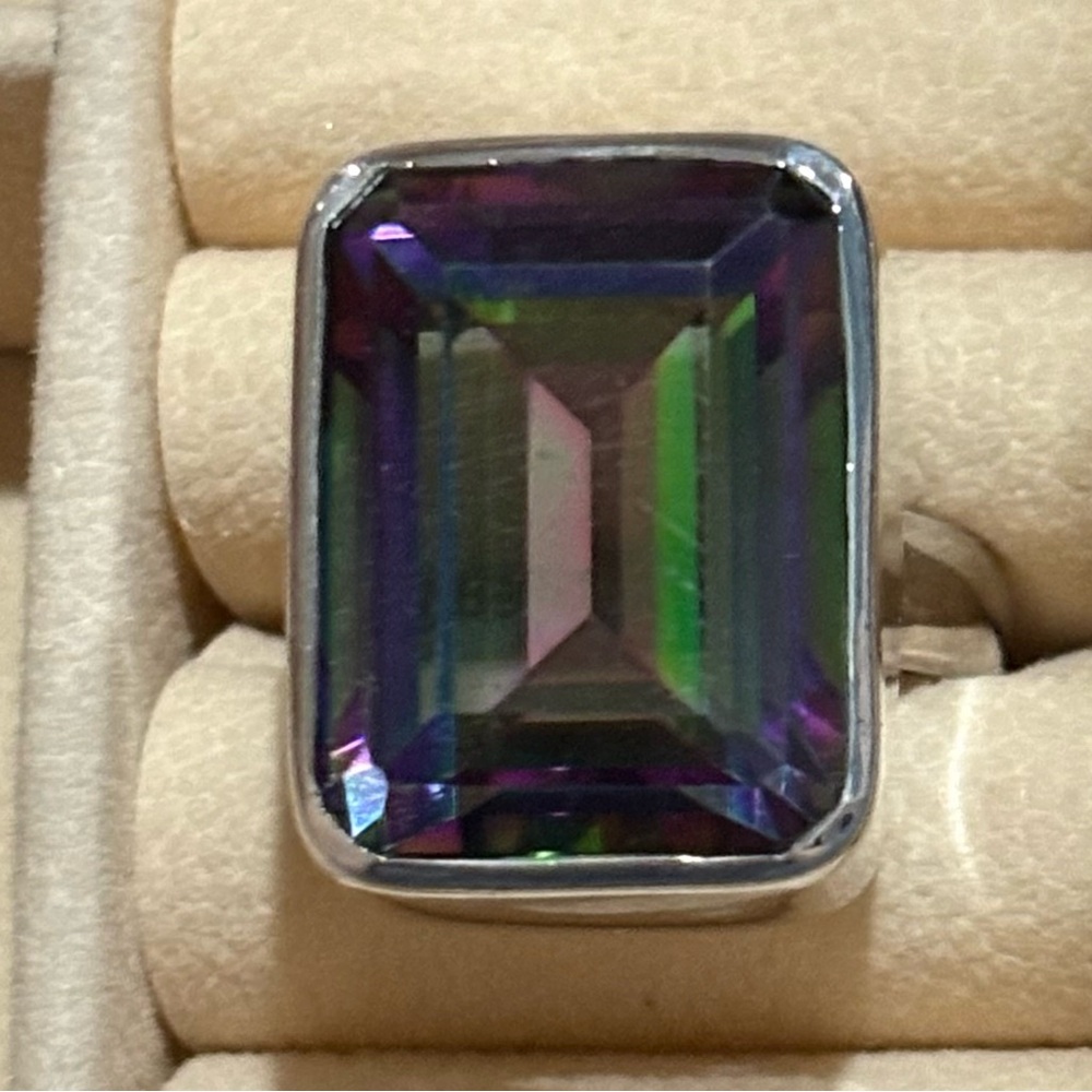 Mystic Topaz Sterling Silver Ring - Picture 8 of 8